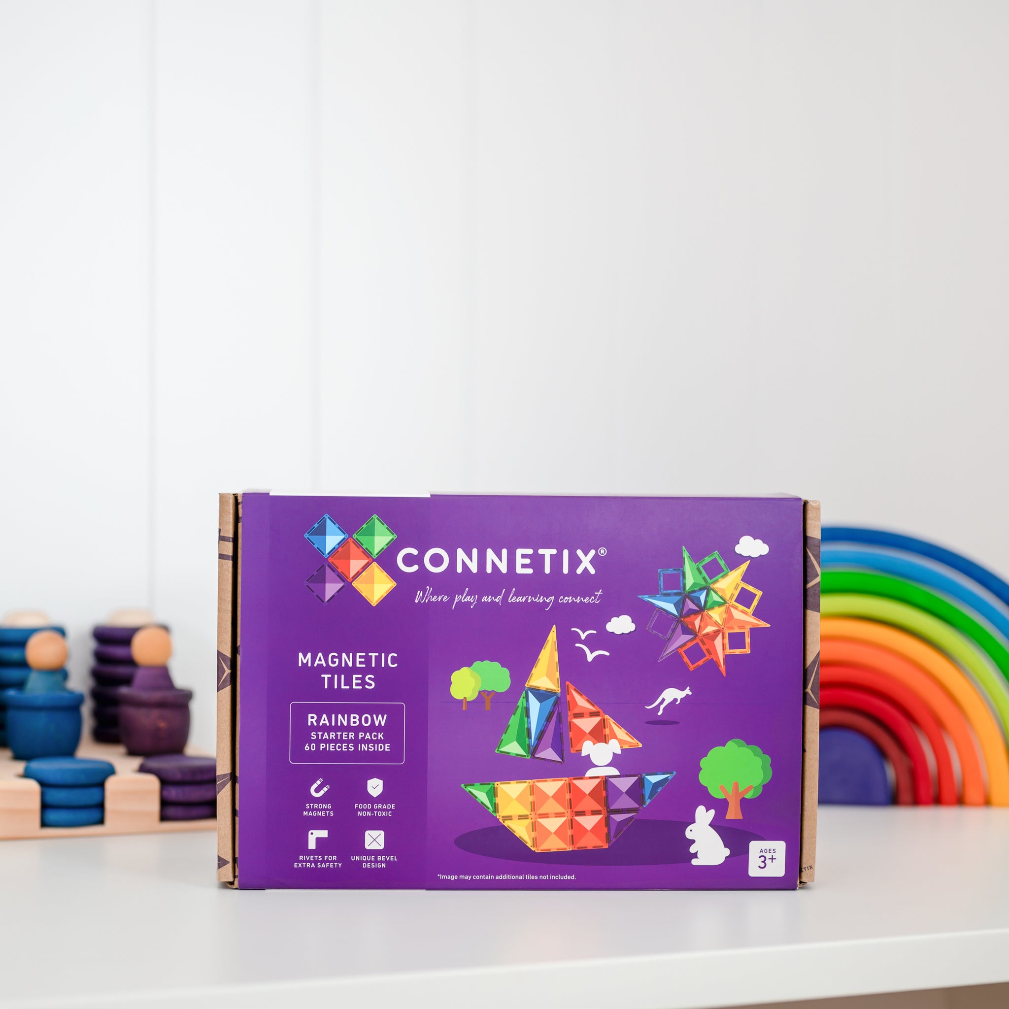 Connetix |Rainbow Rectangle Pack 18Pc